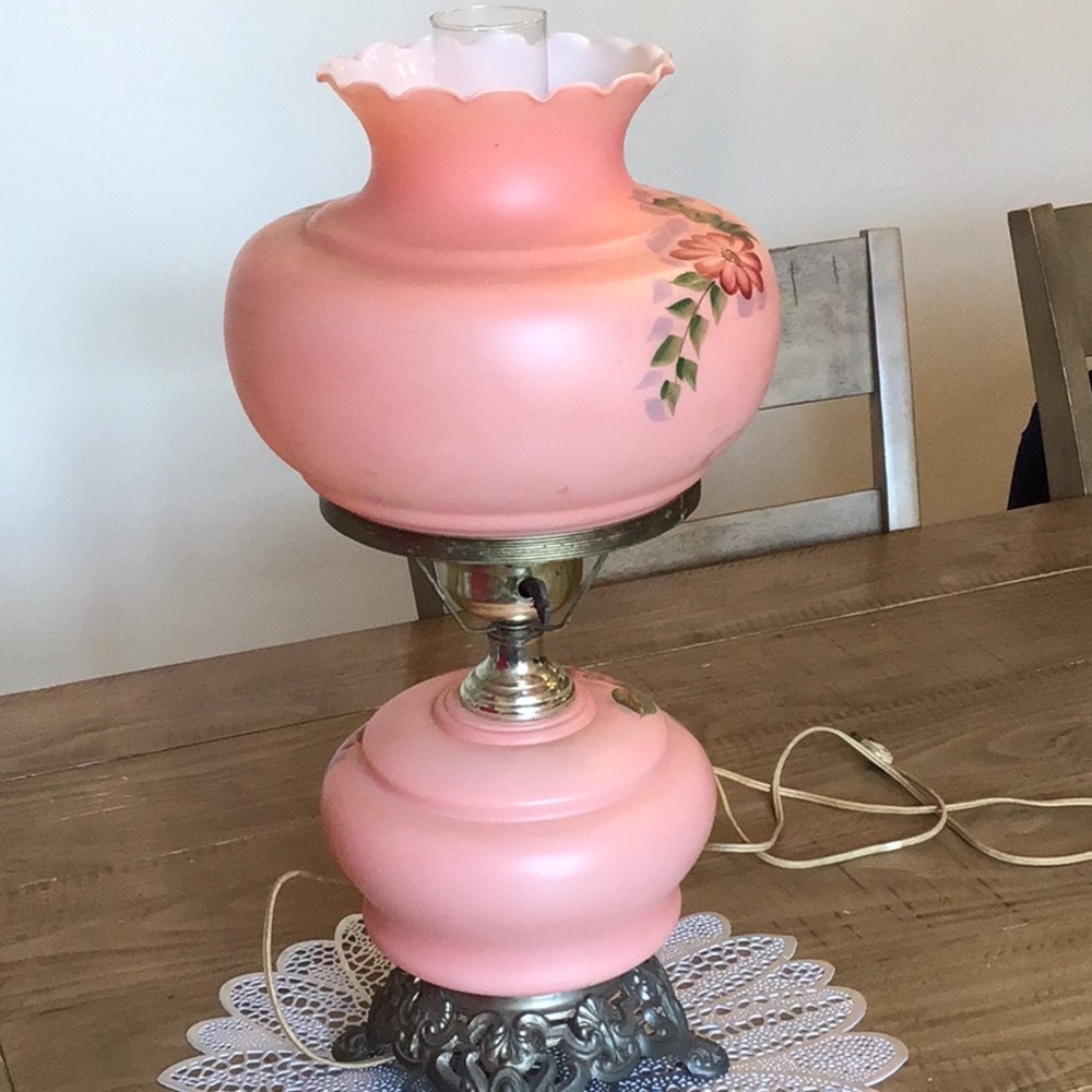 Rare GWTW Vintage parlor hurricane lamp. - Picture 15 of 16